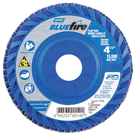 Fiber Disc, 4 1/2 in Dia, 7/8in Arbor MPN:66623399140