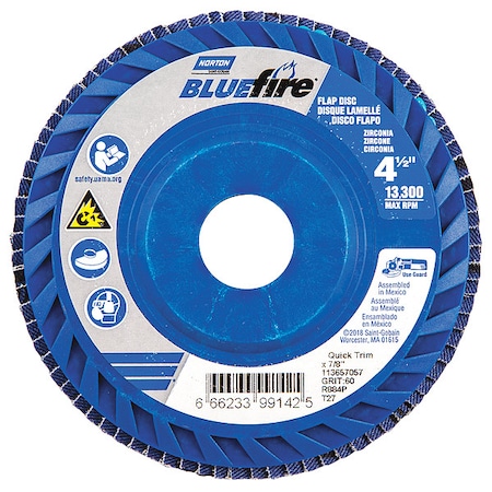 Fiber Disc, 4 1/2 in Dia, 7/8in Arbor MPN:66623399142