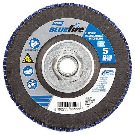 Fiber Disc, 5 in Dia, 5/8in Arbor, P60 Grit MPN:66623399191