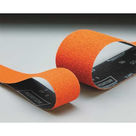 Sanding Belt, 3 in W, 132 in L, Coated, Ceramic, 80 Grit, Coarse, Blaze R980P, Orange MPN:69957344764