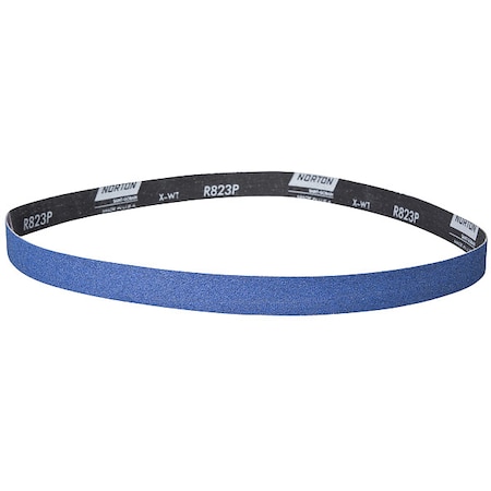 Sanding Belt, Coated, Zirconia Alumina, 220 Grit, Very Fine, BlueFire R823P, Blue MPN:78072700001