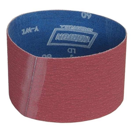 Sanding Belt, 3 1/2 in W, 15 1/2 in L, Coated, Ceramic, 36 Grit, Extra Coarse, R981 SG, Red MPN:78072700783
