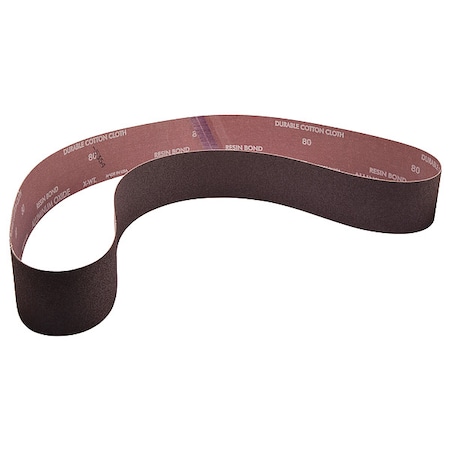 Sanding Belt, 2 1/2 in W, 60 in L, Coated, Aluminum Oxide, 180 Grit, Fine, R228 Metalite, Brown MPN:78072721570