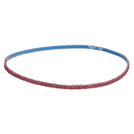 Sanding Belt, 3/4 in W, 20 1/2 in L, Coated, Ceramic, 120 Grit, Medium, R981 SG, Red MPN:78072727380