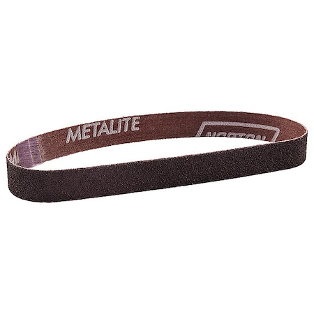 Sanding Belt, 1 in W, 30 in L, Coated, Aluminum Oxide, P120 Grit, Medium, R283 Metalite, Maroon MPN:78072727577