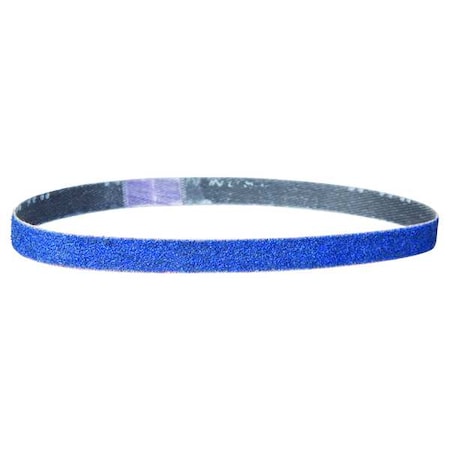Sanding Belt, 3/8 in W, 13 in L, Coated, Zirconia Alumina, 60 Grit, Coarse, BlueFire R823P, Blue MPN:78072740295