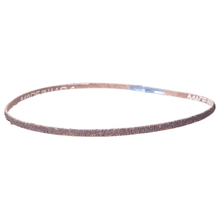 Sanding Belt, 1/4 in W, 12 in L, Coated, Aluminum Oxide, P120 Grit, Medium, R283 Metalite, Maroon MPN:78072763175