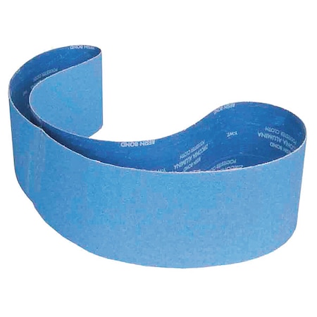 Sanding Belt, 6 in W, 89 in L, Coated, Zirconia Alumina, 80 Grit, Coarse, BlueFire R823P, Blue MPN:78072764469