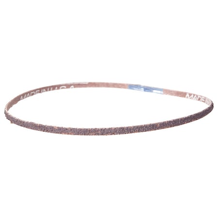 Sanding Belt, 1/4 in W, 12 in L, Coated, Aluminum Oxide, P80 Grit, Coarse, R283 Metalite, Maroon MPN:78072766143