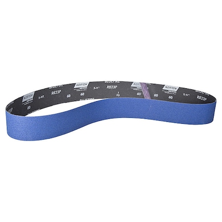 Sanding Belt, Coated, Zirconia Alumina, 80 Grit, Coarse, BlueFire R823P, Blue MPN:78072768991