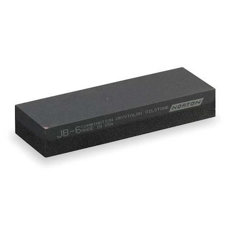 Combination Grit Benchstone, 6 in W, 2 in L, 1 in H, Silicon Carbide, Gray MPN:61463685450