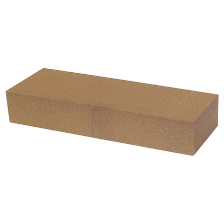 Single Grit Benchstone, 4 in W, 1 in L, 1/2 in H, Aluminum Oxide, Brown, Orange MPN:61463685590