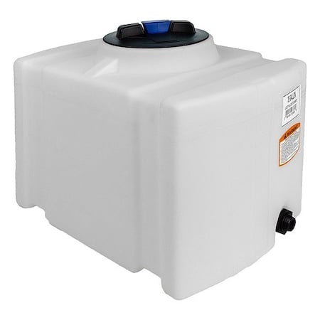Utility Tank, 22 in, White, Rectangular MPN:43837-DS