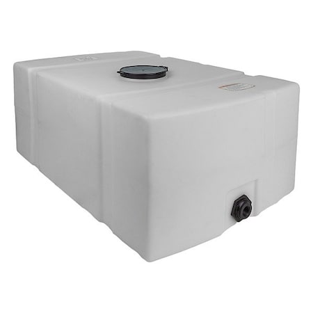 Utility Tank, 17 in, White, Rectangular MPN:43841-DS