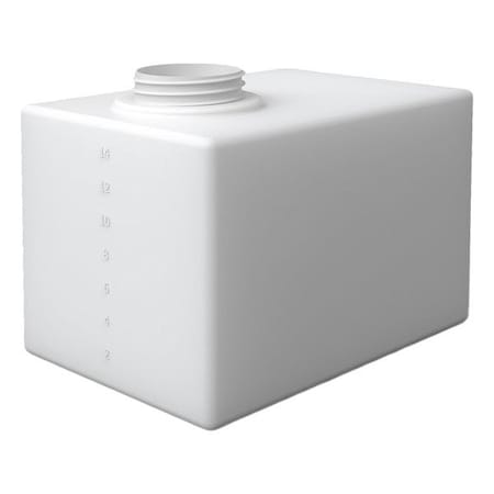 Utility Tank, 17 in, White, Rectangular MPN:44853-DS
