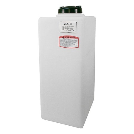 Utility Tank, 34 in, White, Rectangular MPN:44854-DS