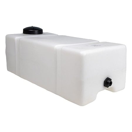 Utility Tank, 12 in, White, Rectangular MPN:45879-DS