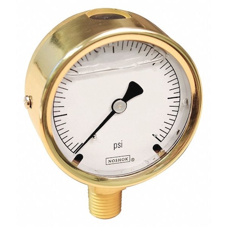 Brass Case Pressure Gauge, 3000 psi MPN:25-300-3000