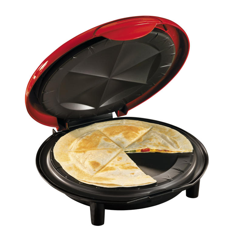 Nostalgia Electrics EQM200 Quesadilla Maker, Red/Black MPN:EQM200