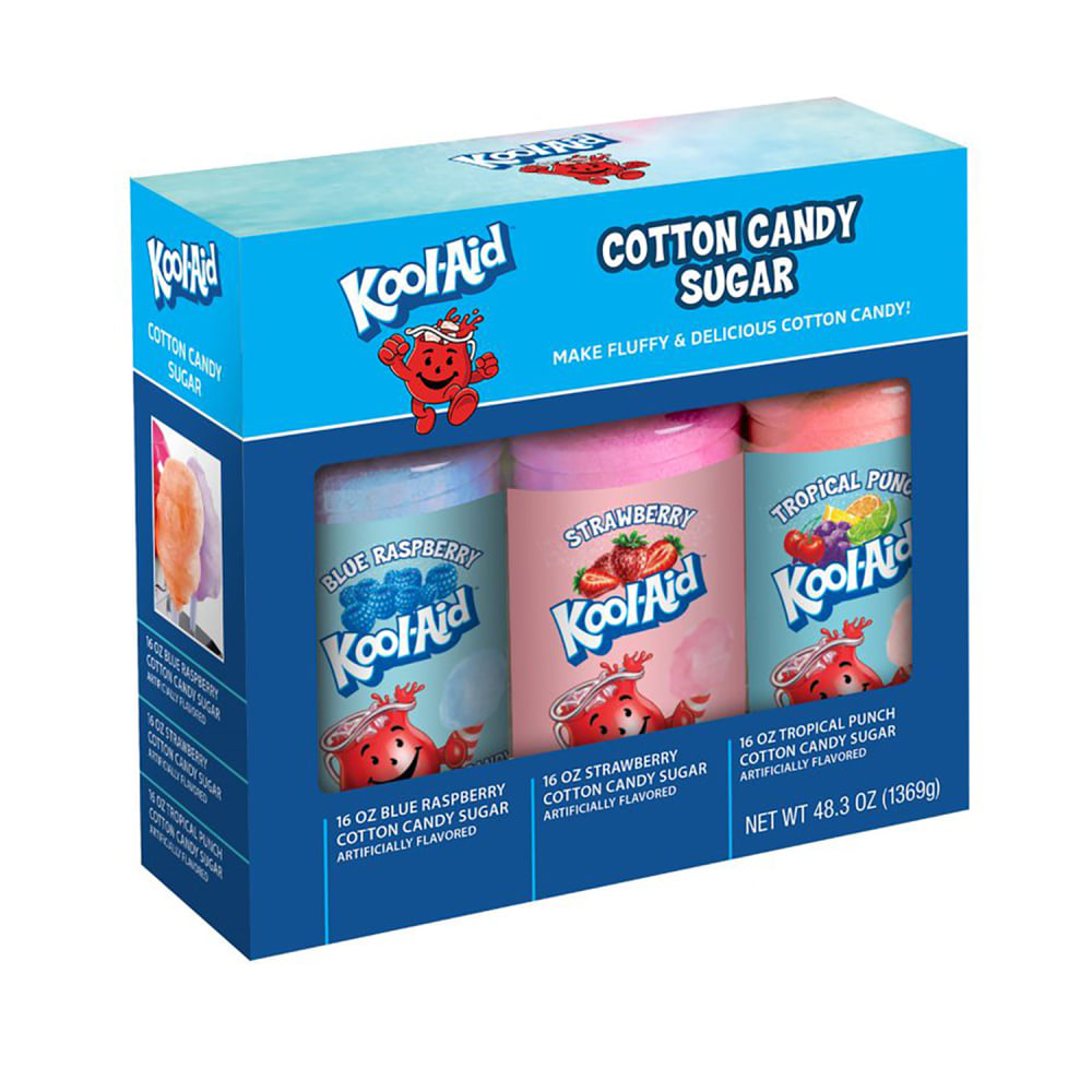 Nostalgia Kool-Aid Cotton Candy Flossing Sugar, Case Of 3 Packs MPN:KACCFK316