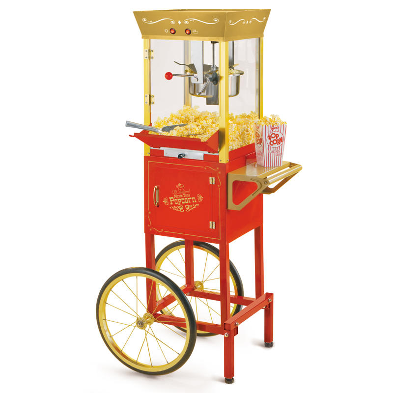 Nostalgia Electrics Vintage Professional Popcorn Cart, Gold MPN:CCP525RG