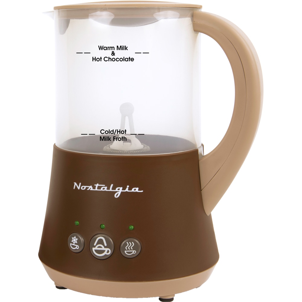 Nostalgia FHCM4BR Frother & Hot Chocolate Maker, Brown MPN:FHCM4BR