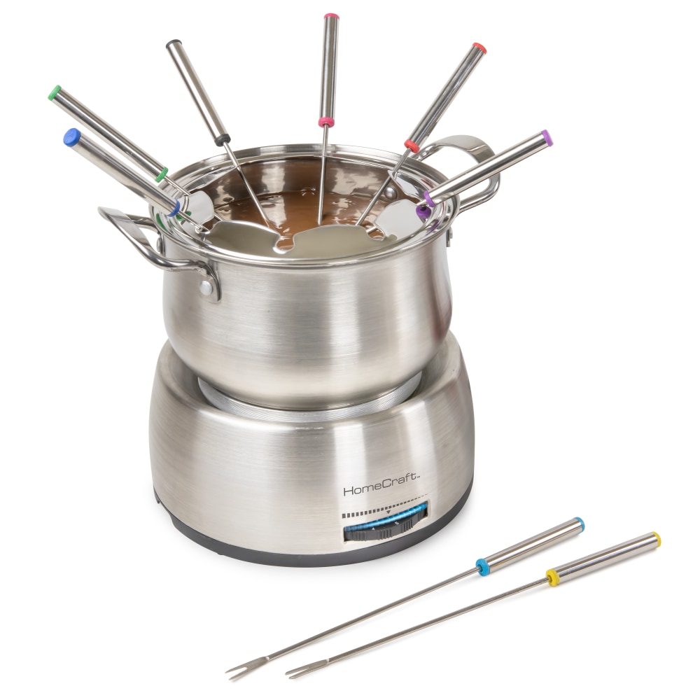 Nostalgia Electrics HomeCraft 8-Cup Electric Fondue Set, Stainless Steel MPN:HCFP8SS