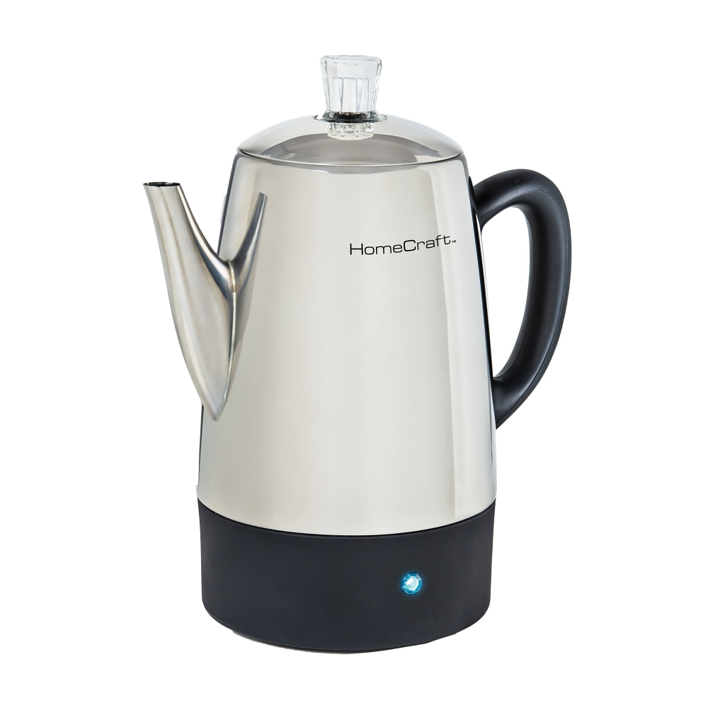 HomeCraft HCPC10SS 10-Cup Coffee Percolator, Silver MPN:HCPC10SS