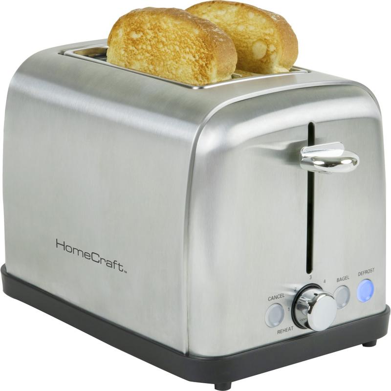 Nostalgia Electrics HomeCraft 2-Slice Extra-Wide Slot Toaster, Stainless Steel MPN:HCTST2SS