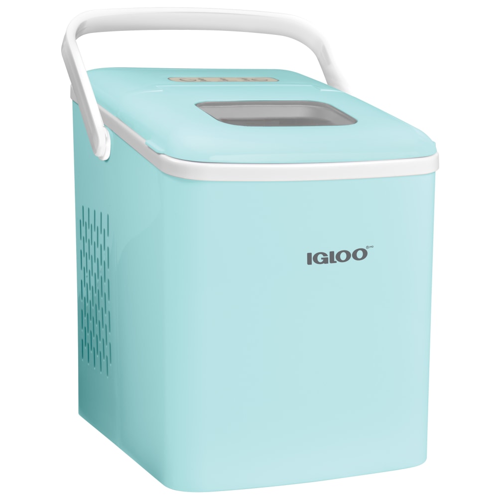Igloo 26 Lb Automatic Self-Cleaning Portable Countertop Ice Maker With Handle, Aqua MPN:IGLICEB26HNAQ