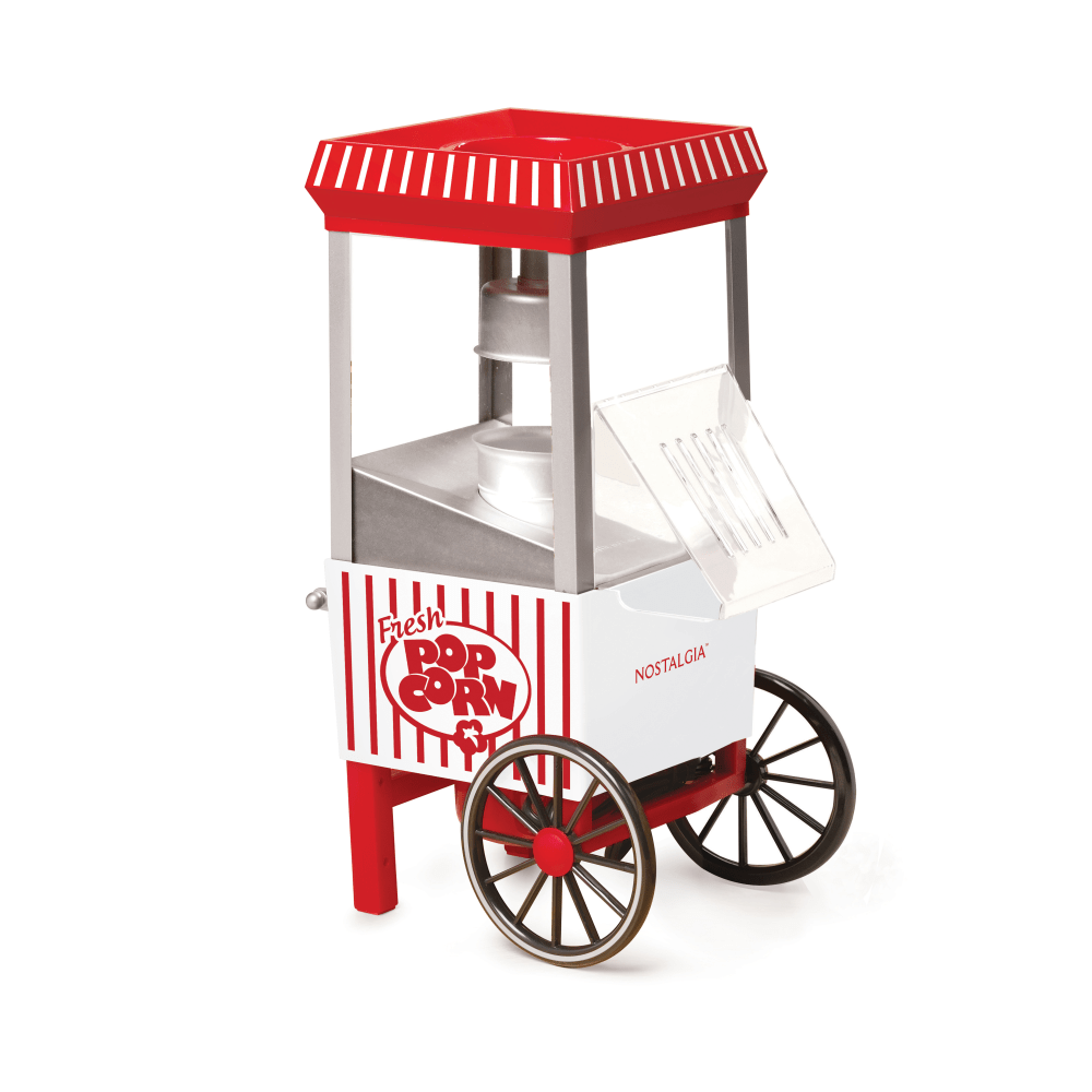 Nostalgia Old Fashioned Hot Air Popcorn Maker, 16-1/2inH x 7-1/2inW x 9inD, Red/White MPN:NHAP521RW