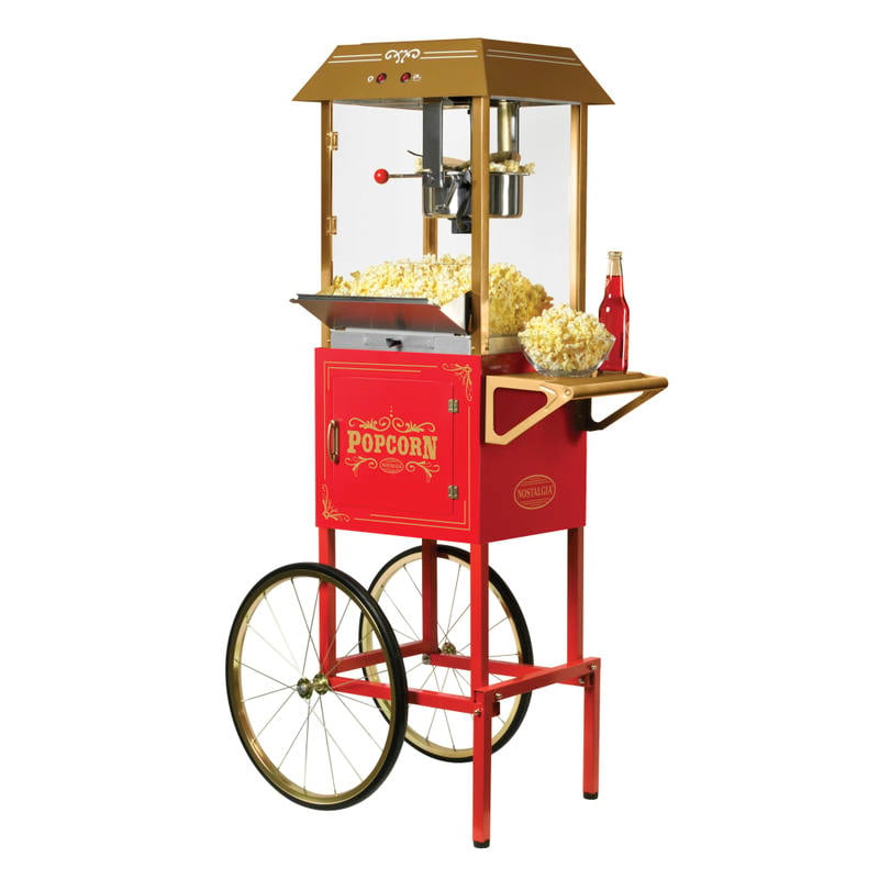 Nostalgia Electrics NKPCRT10 Vintage Professional Popcorn Cart, Red MPN:NKPCRT10RD