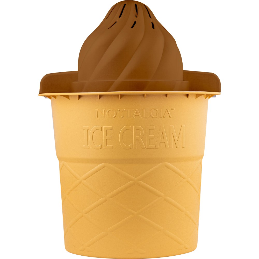 Nostalgia 4-Quart Swirl Cone Ice Cream Maker, Chocolate Brown MPN:NPICMSC4CHC