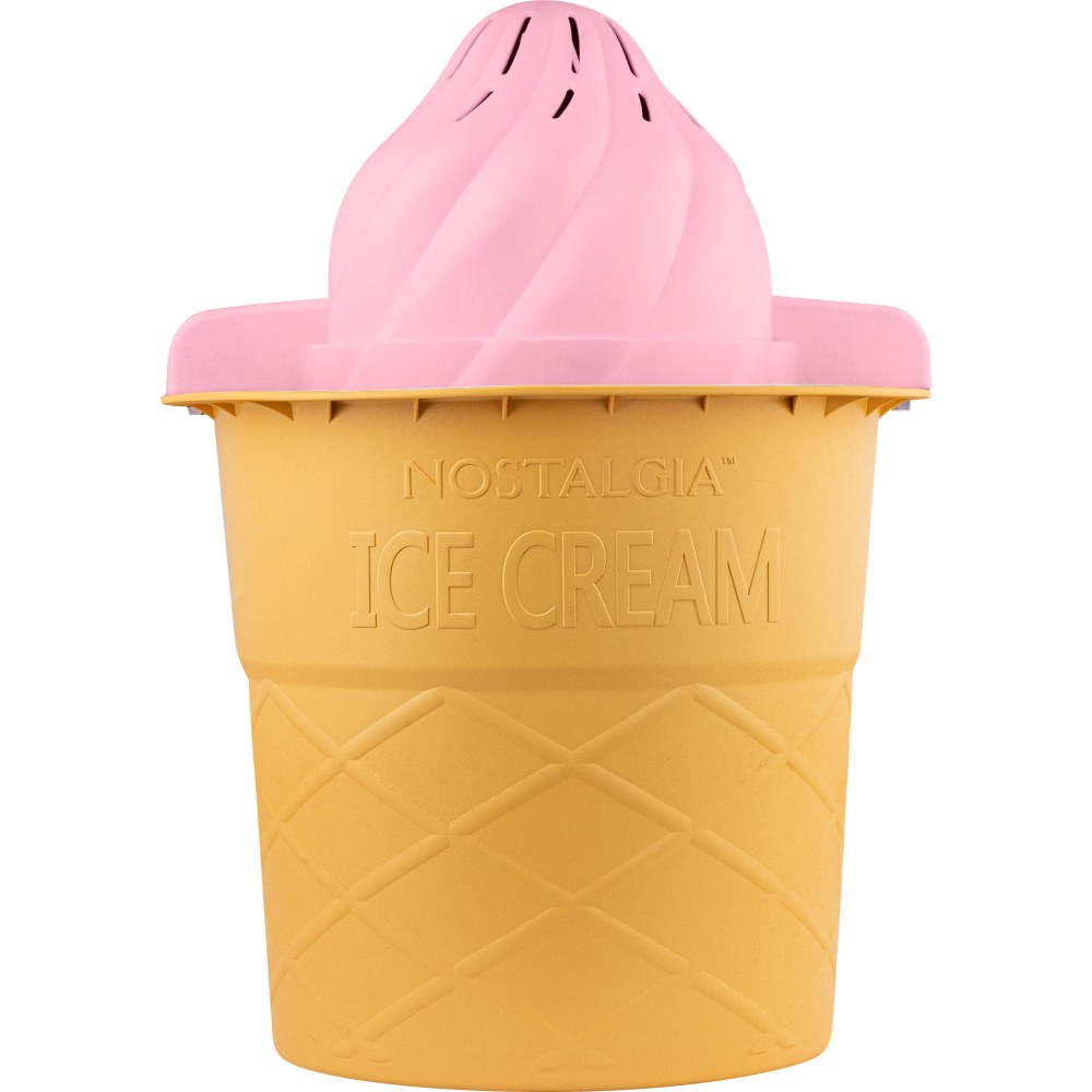 Nostalgia 4-Quart Swirl Cone Ice Cream Maker, Strawberry Red MPN:NPICMSC4STR
