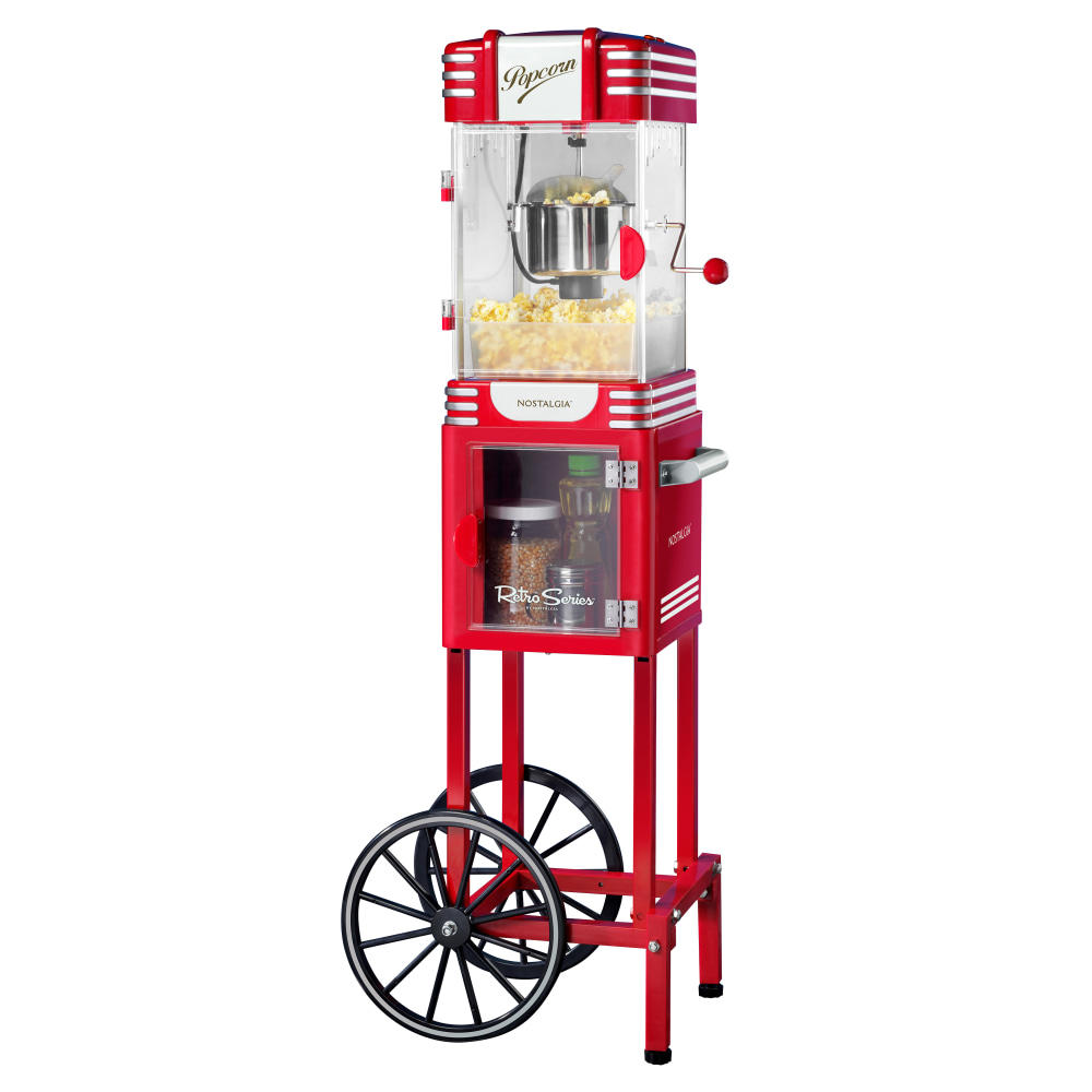 Nostalgia Electrics NRKPCRT25RR Retro Popcorn Cart, Red MPN:NRKPCRT25RR
