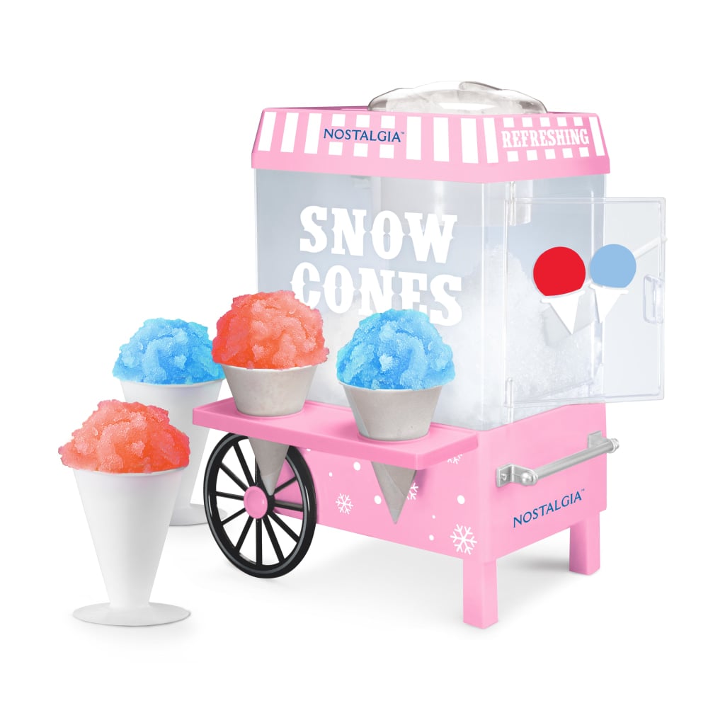 Nostalgia Snow Cone Maker, 10-1/2in x 15-1/2in, Pink MPN:NSCM525PK