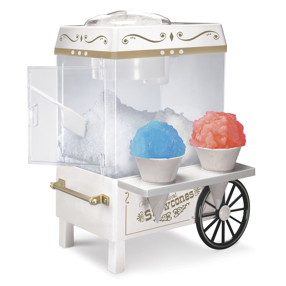 Nostalgia Snow Cone Maker, 10-1/2in x 15-1/2in, White MPN:NSCM525WH