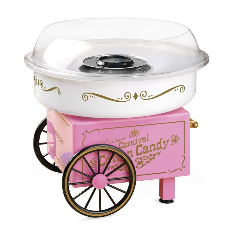 Nostalgia Electrics Vintage Hard & Sugar-Free Candy Cotton Candy Maker, Pink MPN:PCM306PK