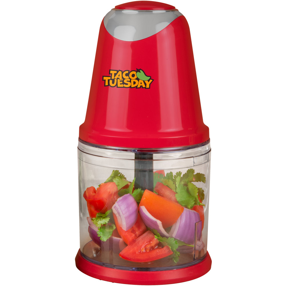 Taco Tuesday Salsa & Guacamole Chopper, 10inH x 5-1/2inW x 5-1/2inD, Red MPN:TTCHP2RD