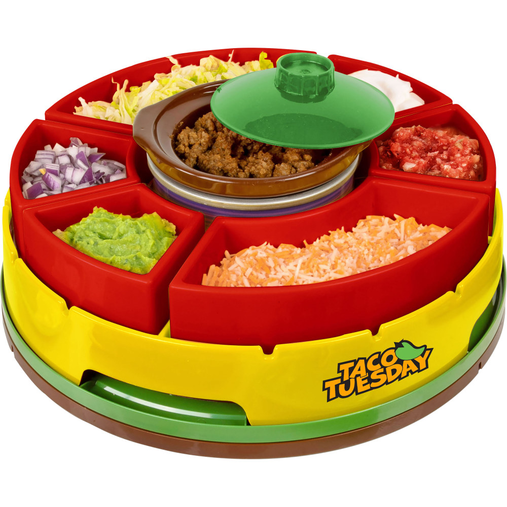 Nostalgia Electrics Lazy Susan Taco Bar, Red MPN:TTWMLSTB6