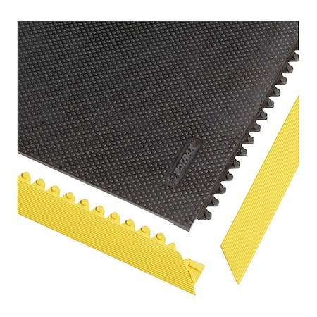 Female Mat Ramp Border, Rubber, 2 in W x 3 ft L, 1/2 in Thick MPN:041F0003YL