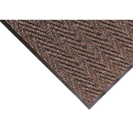 Entrance Mat, Polypropylene, 3/8 in Thick, Brown, 4 ft W x 10 ft L MPN:118S0410AB