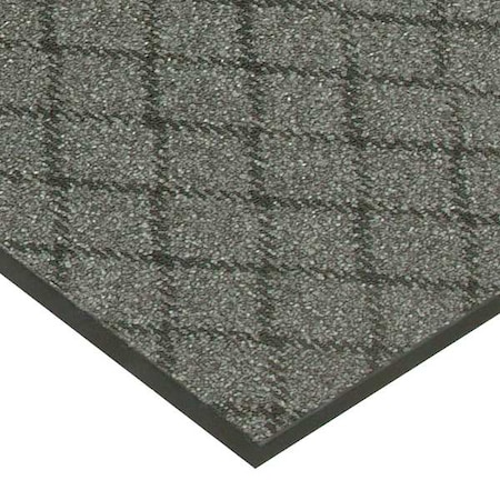 Entrance Mat, Nylon, 3/8 in Thick, Charcoal, 4 ft W x 6 ft L MPN:125S0046CH