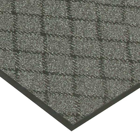 Entrance Mat, Nylon, 3/8 in Thick, Charcoal, 3 ft W x 10 ft L MPN:125S0310CH