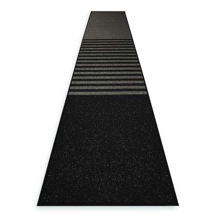 Entrance Runner, Polypropylene, 3/8 in Thick, Black, 4 ft W x 12 ft L MPN:137S0412BL