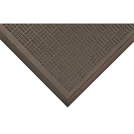 Entrance Mat, Rubber, 5/32 in Thick, Black, 4 ft W x 6 ft L MPN:340S0046BL