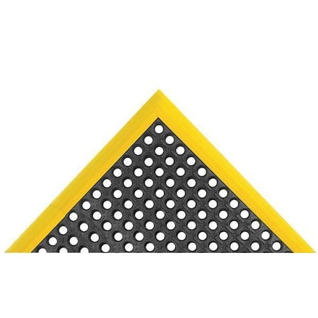 Antifatigue Mat, 40 in L x 40 in W, 7/8 in Thickness, Rubber, Mini-Diamond Studded Top, Black MPN:549S4040YB