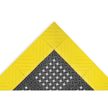 Interlocking Drainage Mat, 6 ft L x 4 ft W, 1 in Thickness, PVC, Diamond, Black MPN:620S4872BY
