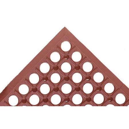 Antifatigue Mat, Rubber, Grit, 3 ft W x 5 ft L, Red MPN:6LUL5