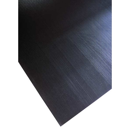 Traction Runner, Vinyl, 3/8 in Thick, Black, 3 ft W x 60 ft L MPN:730C0036BL60